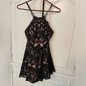 Urban Outfitters cross back black lace dress